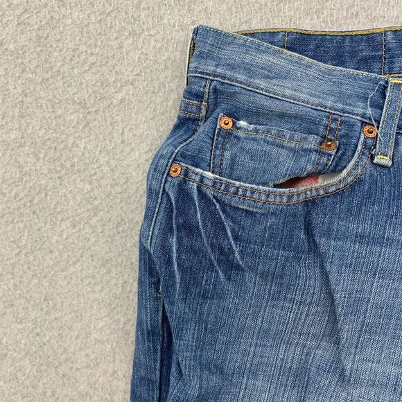 Lucky Brand Jeans Mens Size 38x30 (actual) Short Straight Leg Cotton Distressed - Picture 10 of 16